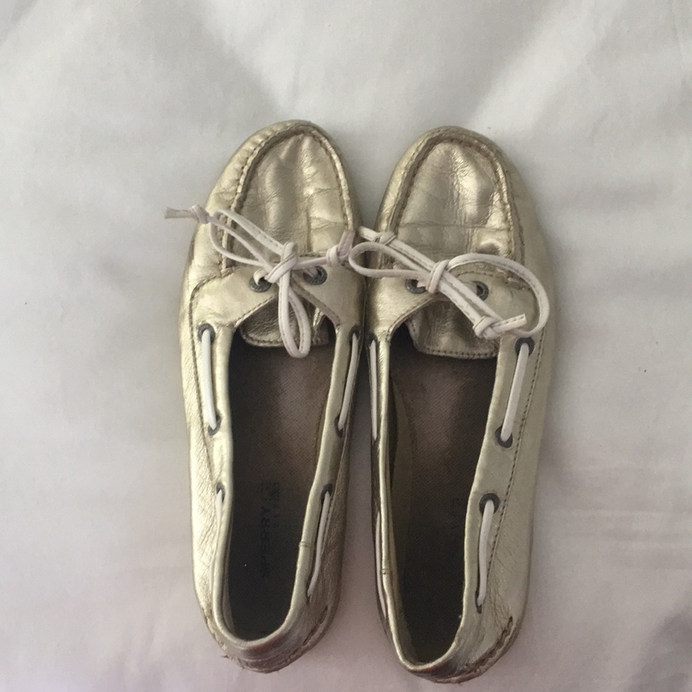 Gold Sperry Topsiders